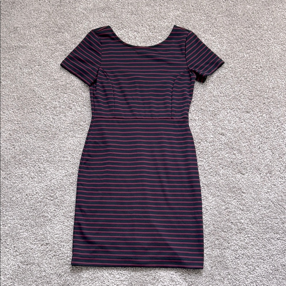Banana Republic Petite Scoop Back Striped Dress - Size 4P